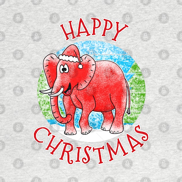 Christmas Elephant Wildlife Xmas 2022 by doodlerob